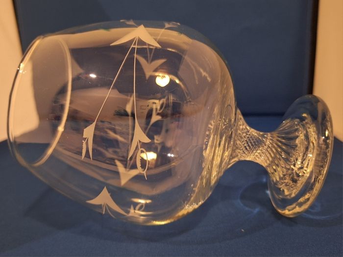 SALE!  Oversized Clear Crystal Glass