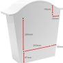 NEW SALE | White Classic Wall Mounted Galvanised Steel Lockable Weatherproof Post Box - 36x37x13cm Image 4