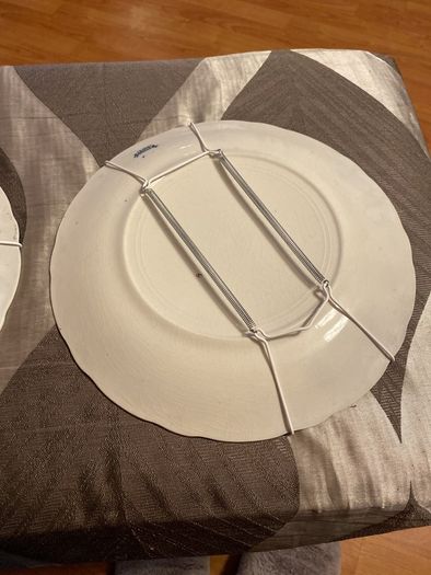 Plates x 2 with Wall Hangers - Argyle Burslem