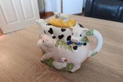Vintage Farmhouse Ceramic Teapot Regency Fine Arts Collectible