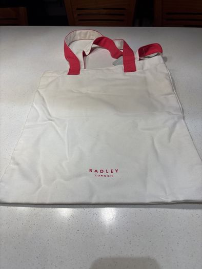 Brand New Radley "Hapoy Travels " White and Pink Tote Bag
