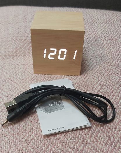 Alarm Clock Mini Cube LED Digital - For Sale