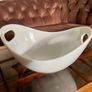 Pristine White Salad Sharing Bowl by Galzone Denmark with Handles Image 9