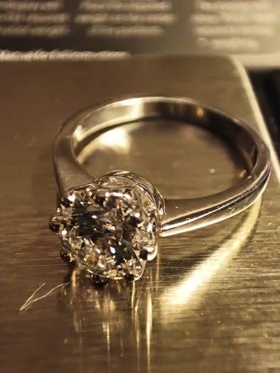 18ct White Gold Hand Made 2ct.Diamond Solitaire Ring