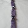 Double Strand Faceted Amethyst Bead Bracelet, 925 Silver Clasp, 7in/18cm Image 7