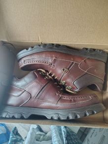 Ellesse Mens Burgundy Leather Ankle Boots - Vintage Style
