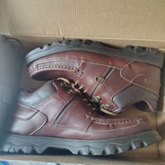 Ellesse Mens Burgundy Leather Ankle Boots - Vintage Style