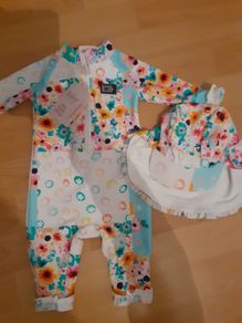 Ted Baker Sunsafe Swimsuit & Hat 0-3 months
