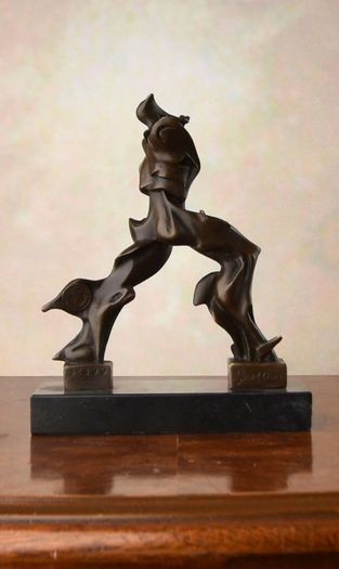 Unique Forms Of Continuity in Space - Bronze, Marble, Signed