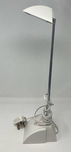 White Desk Lamp, on and off switch, adjustable height