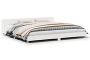 Bed Frame without Mattress White 180x200 cm Super King Solid Wood Pine