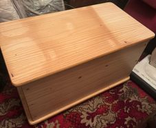 wooden chest on wheels. Read full ad