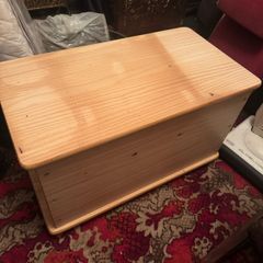 wooden chest on wheels. Read full ad