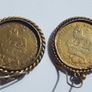 coin earrings ext. rare variant 1825 and 1826 UK shillings Image 5