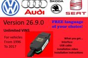2026 Vcds Vag Com 26.9 Vagcom for VW Audi Skoda Volkswagen and Seat