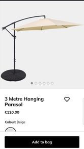 3 meter hanging parasol / umbrella