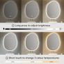 Mirror with LED Lights,60X80cm Irregular LED Bathroom Mirror, Anti-Fog Image 5