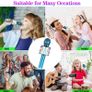 Wireless Karaoke Microphone,Bluetooth Dancing LED Lights Handheld Portable Speaker Karaoke Machine,Compatible with Android & iOS Devices,Home KTV Outdoor Party Image 5