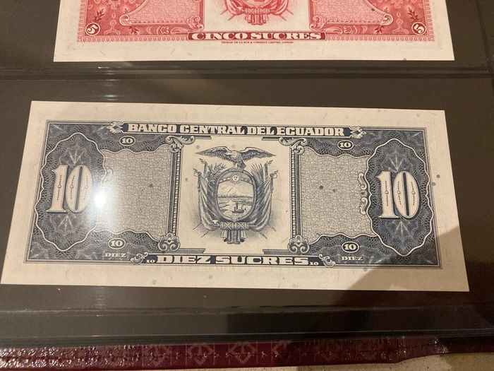 Ecuador Uncirculated Banknotes Lot