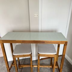 IKEA Bar Table & 2 Stools Set