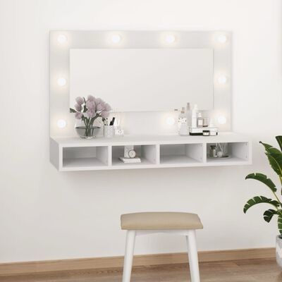 NEW SALE | Mirror Cabinet with LED White 90x31.5x62 cm