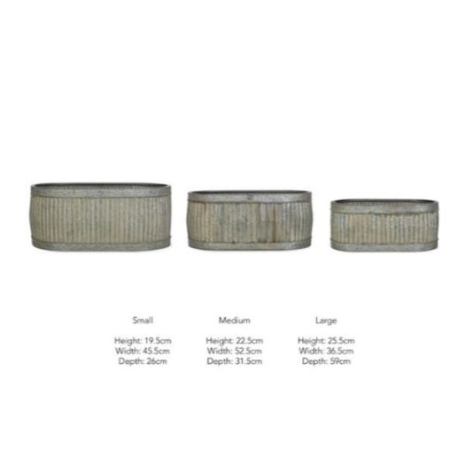Vence Oval troughs set of 3 GT33