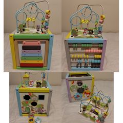 Large Wooden Activity Cube