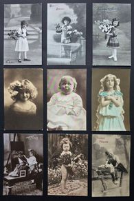 RARE Antique Children Postcards Collection Early 1900s