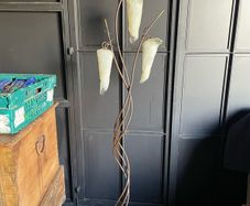 glass/ metal floor lamp