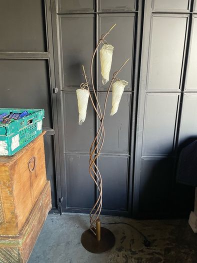 glass/ metal floor lamp