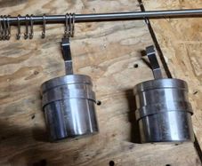 Stainless steel Kitchen 80cms rail with 10 hooks & 2 baskets