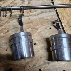 Stainless steel Kitchen 80cms rail with 10 hooks & 2 baskets