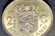 Netherlands 2 1/2 gulden 1980 coin