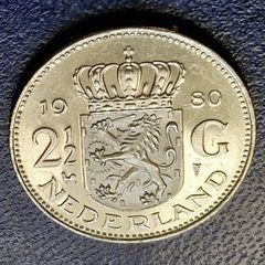 Netherlands 2 1/2 gulden 1980 coin