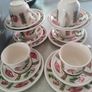 Retro Biltons Made in UK Chili & Radish 18 Piece Tea Set 6 Cups 6 Saucers 6 Side Plates . Image 8