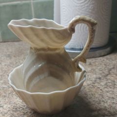 Beleek Jug & Sugar Bowl