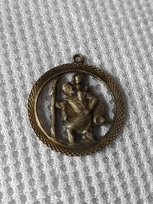 St Christopher medal pendant