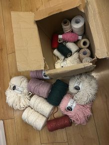 Macrame wool and accessories