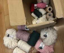 Macrame wool and accessories