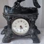 Antique French ornate Horse statue clock quartz movement Image 7