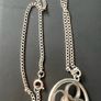 Sterling silver necklace with four -leaf floral pendant Image 3