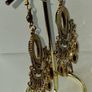 Gold Emerald Waterfall Bohemia Vintage Style Earrings Image 7