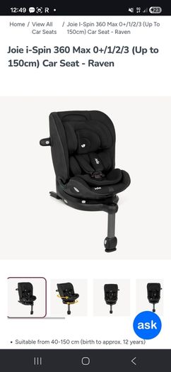 Joie 3 i-spin 360 sofix