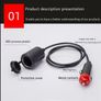 Car Cigarette Lighter Extension Cord: 1m/39.37-inch Splitter with 15A Fuse - 12V/24V Power Image 3
