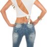 crop top fits 6-8-10 open back red or white Image 4