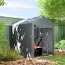 179x120 Temporary Garden Shed with Accessories for Outdoor Garden Dark Grey Image 7