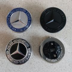 Mercedes Flat Bonnet Badge - FREE POST