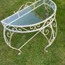 glass top decorative iron side table Image 2