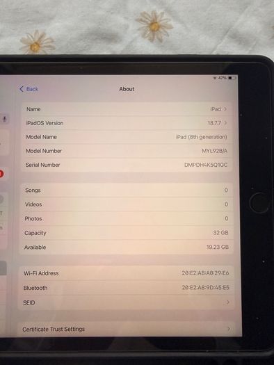Apple iPad 8th gen and accessories