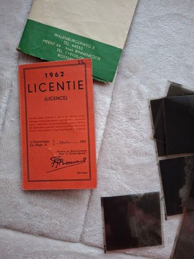 Vintage Cycle Race Tour De France MEMORABILIA PHOTOS &, Negatives ,  FOOD BAG , PROGRAMMES phoenix Park Dublin 1961 , Even 1962 Licenses of a competitor   LAST ONE OF TWO SETS  !